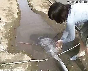 Camera ngoài trời, ở bên ngoài, theo dõi, cam, quần lót, quần tò mò